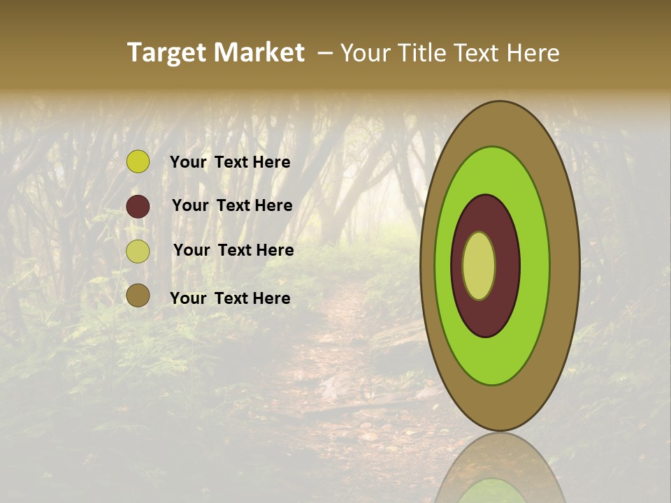 A Path Through A Forest With Lots Of Trees PowerPoint Template