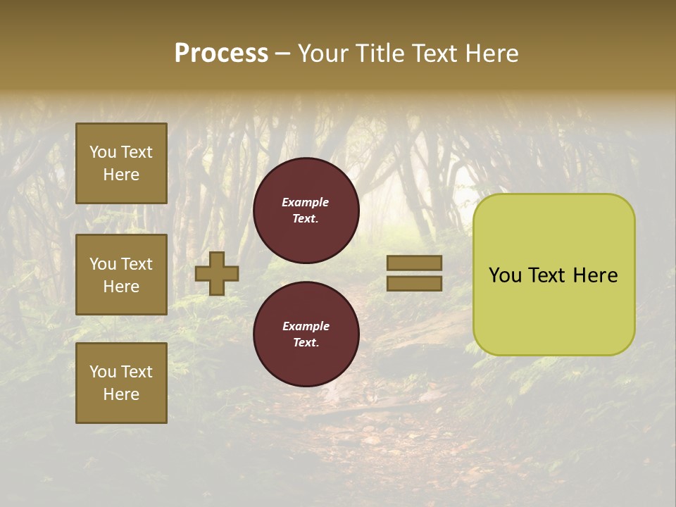 A Path Through A Forest With Lots Of Trees PowerPoint Template