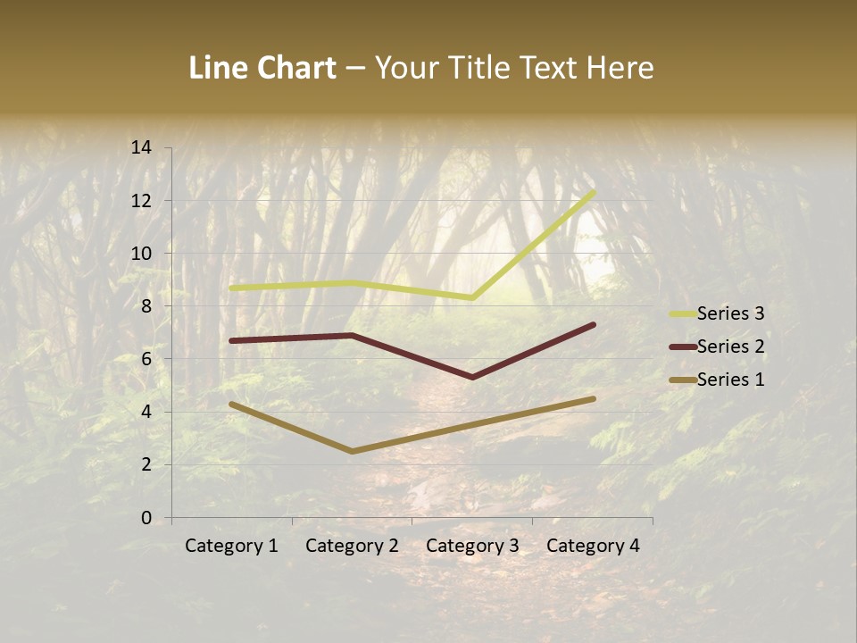 A Path Through A Forest With Lots Of Trees PowerPoint Template