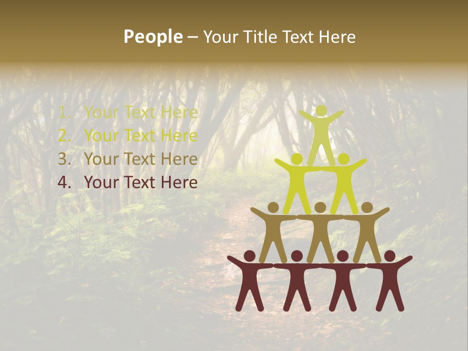 A Path Through A Forest With Lots Of Trees PowerPoint Template