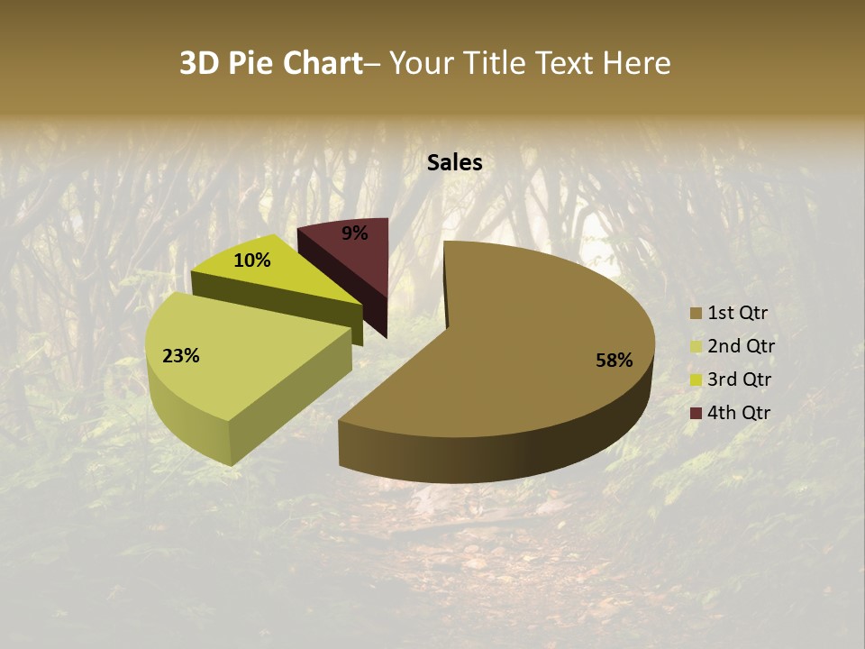 A Path Through A Forest With Lots Of Trees PowerPoint Template