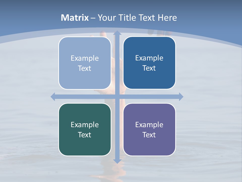 A Hand Reaching Out Of The Water To A Person's Hand PowerPoint Template