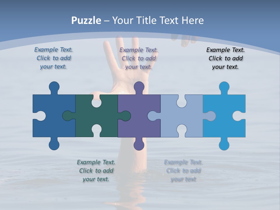 A Hand Reaching Out Of The Water To A Person's Hand PowerPoint Template