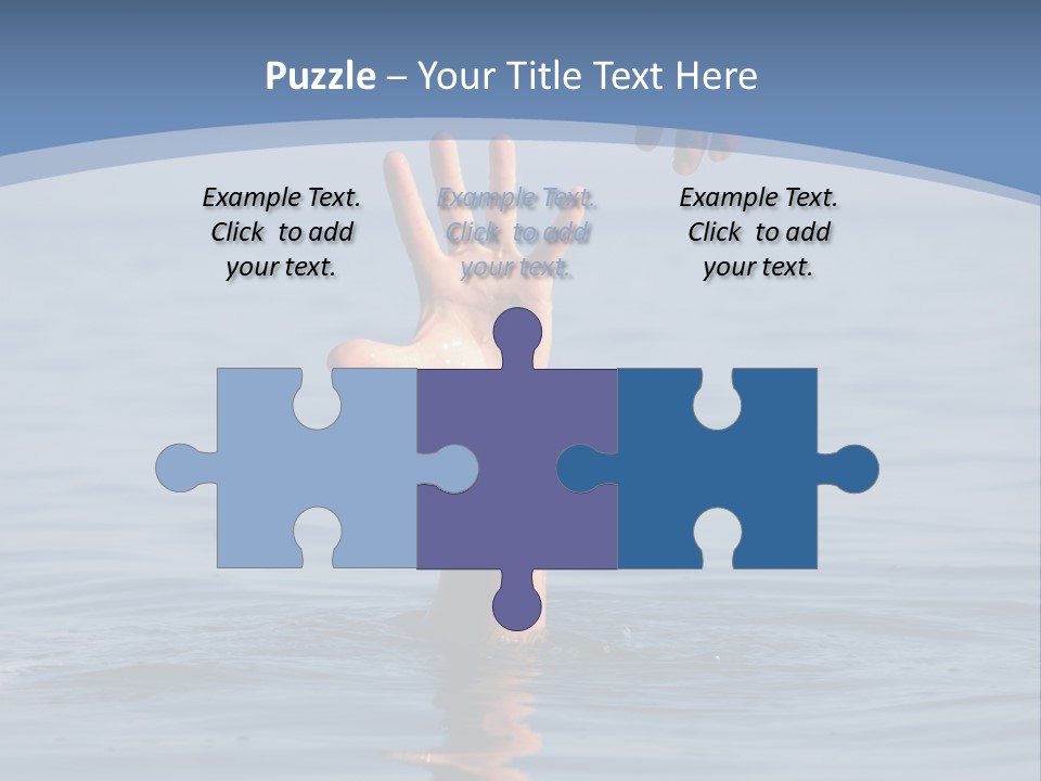 A Hand Reaching Out Of The Water To A Person's Hand PowerPoint Template