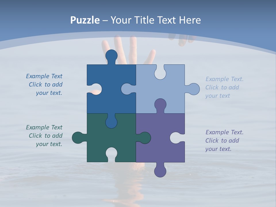 A Hand Reaching Out Of The Water To A Person's Hand PowerPoint Template