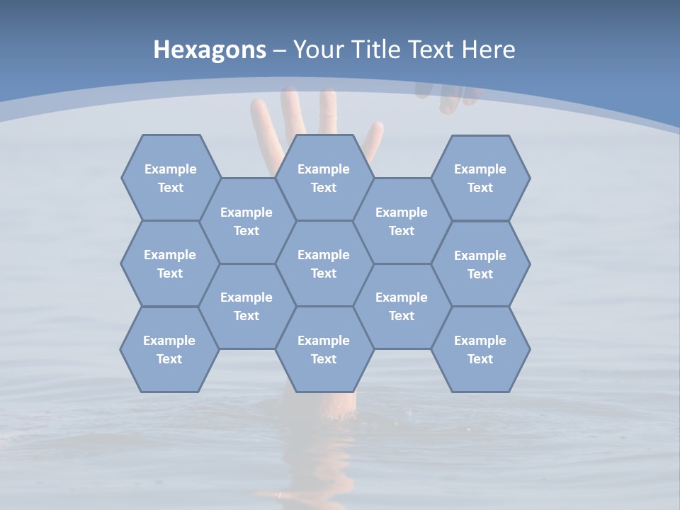 A Hand Reaching Out Of The Water To A Person's Hand PowerPoint Template