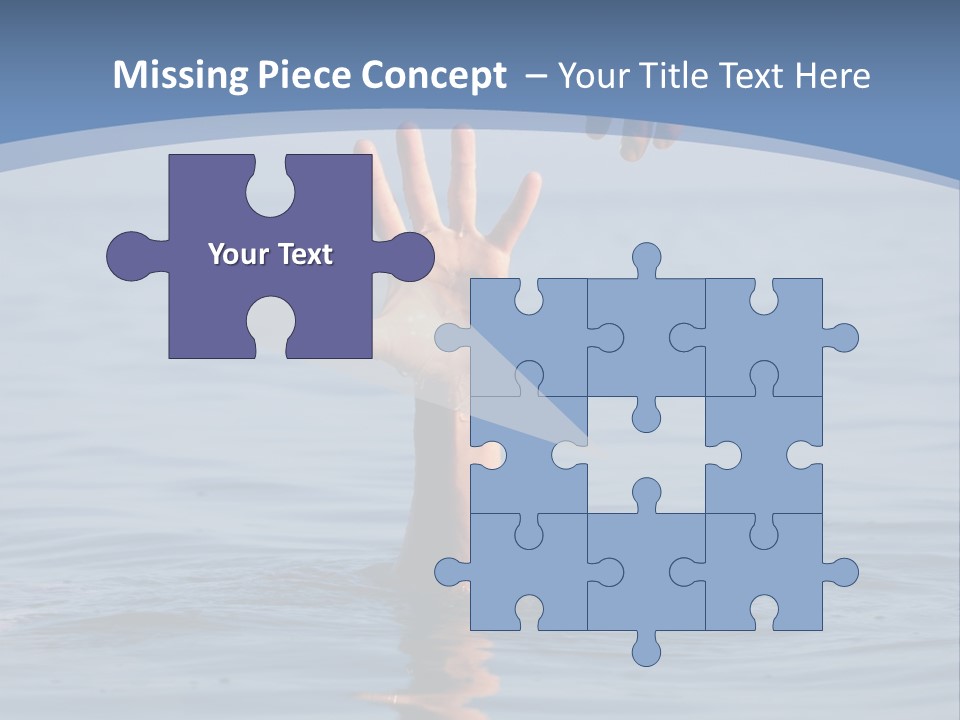 A Hand Reaching Out Of The Water To A Person's Hand PowerPoint Template