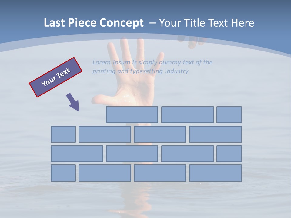 A Hand Reaching Out Of The Water To A Person's Hand PowerPoint Template
