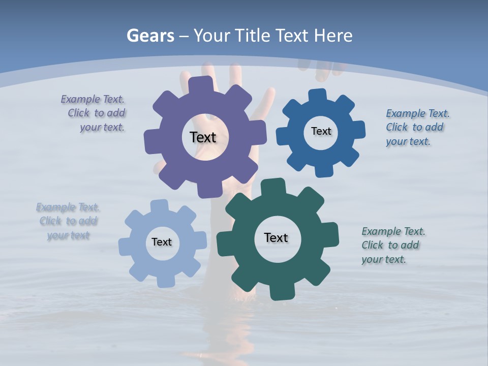 A Hand Reaching Out Of The Water To A Person's Hand PowerPoint Template