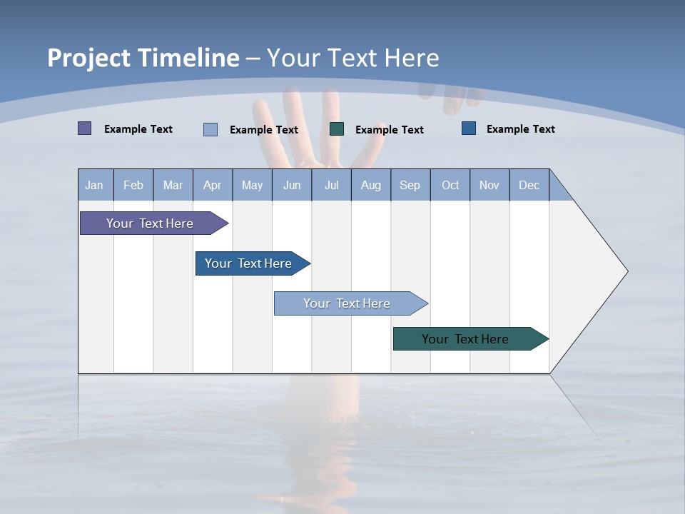 A Hand Reaching Out Of The Water To A Person's Hand PowerPoint Template