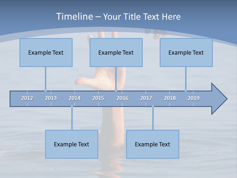 A Hand Reaching Out Of The Water To A Person's Hand PowerPoint Template