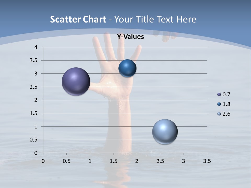 A Hand Reaching Out Of The Water To A Person's Hand PowerPoint Template