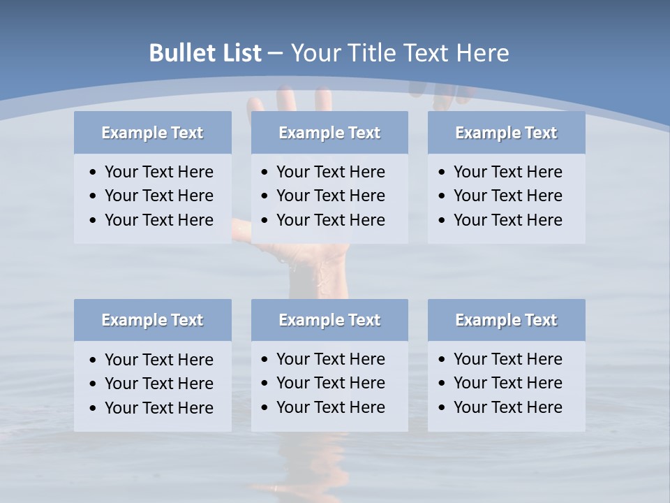A Hand Reaching Out Of The Water To A Person's Hand PowerPoint Template