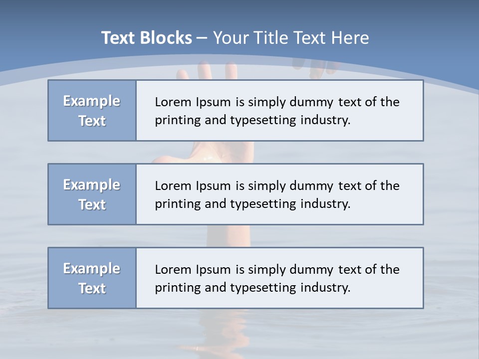 A Hand Reaching Out Of The Water To A Person's Hand PowerPoint Template