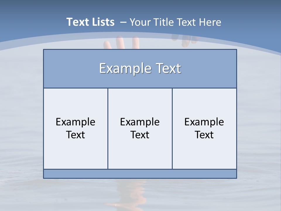 A Hand Reaching Out Of The Water To A Person's Hand PowerPoint Template