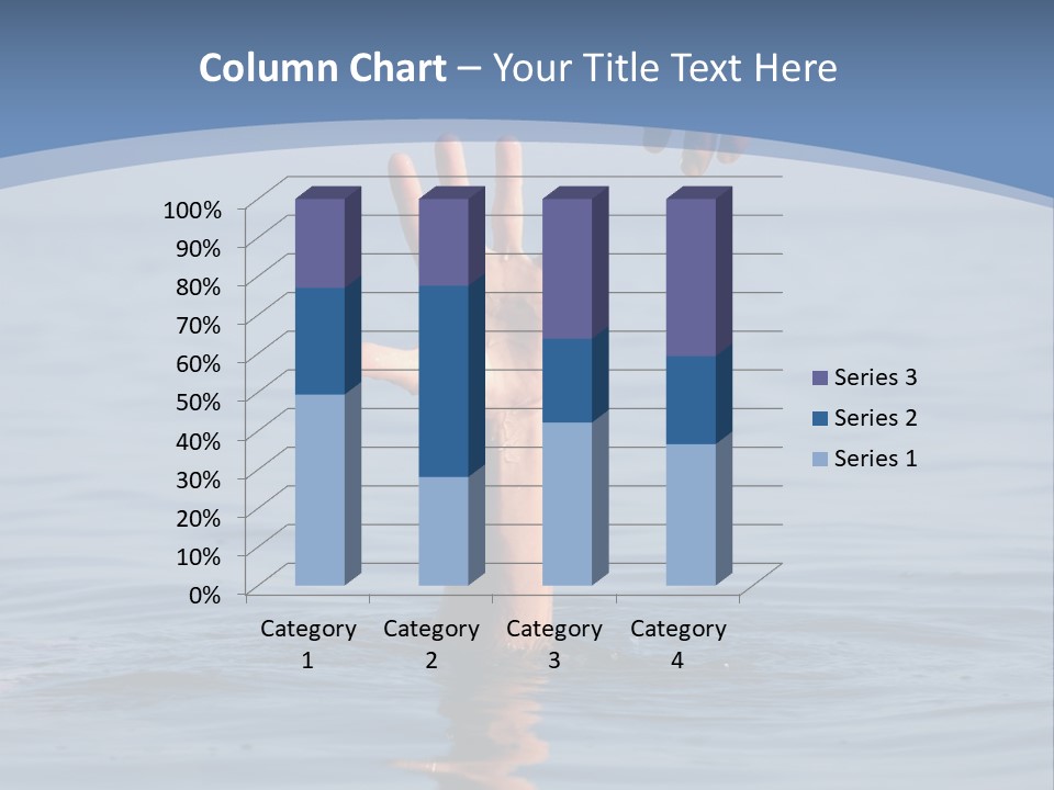 A Hand Reaching Out Of The Water To A Person's Hand PowerPoint Template