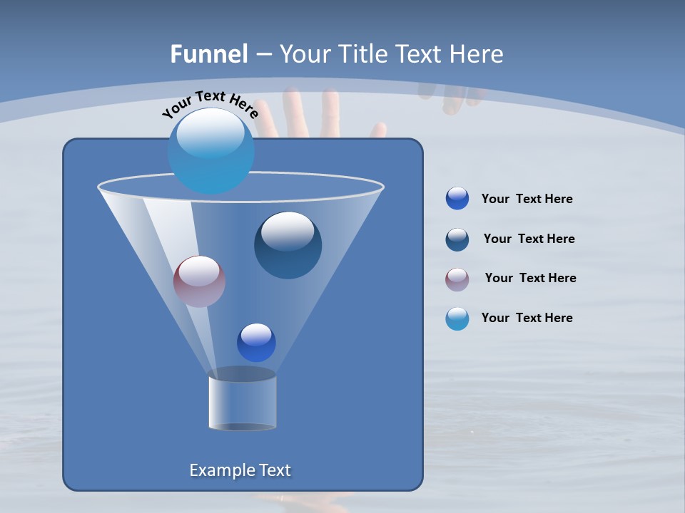 A Hand Reaching Out Of The Water To A Person's Hand PowerPoint Template