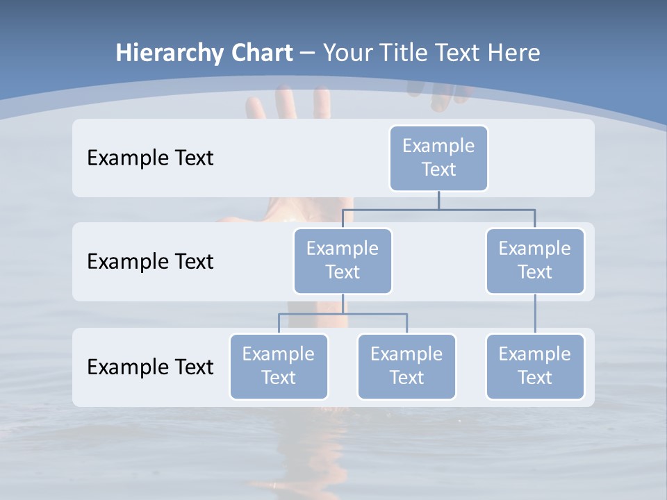 A Hand Reaching Out Of The Water To A Person's Hand PowerPoint Template
