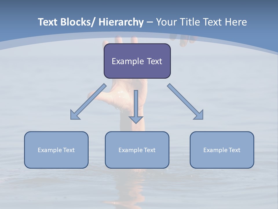 A Hand Reaching Out Of The Water To A Person's Hand PowerPoint Template