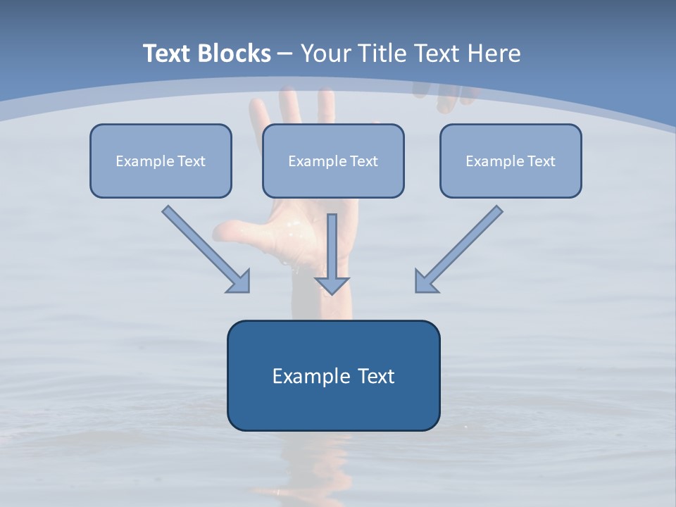 A Hand Reaching Out Of The Water To A Person's Hand PowerPoint Template