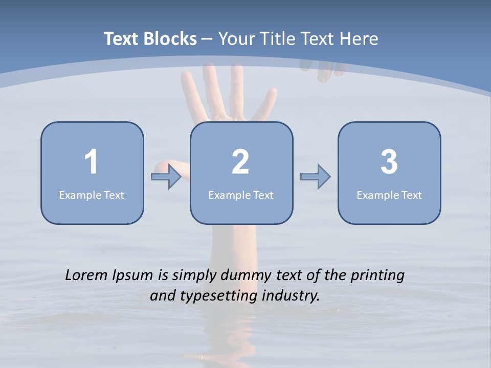 A Hand Reaching Out Of The Water To A Person's Hand PowerPoint Template