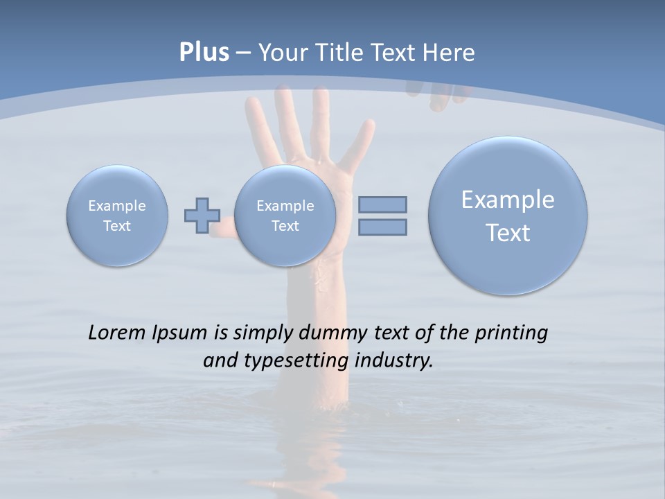 A Hand Reaching Out Of The Water To A Person's Hand PowerPoint Template