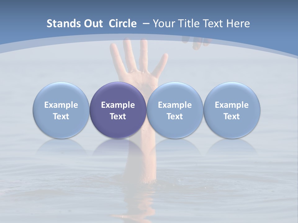 A Hand Reaching Out Of The Water To A Person's Hand PowerPoint Template