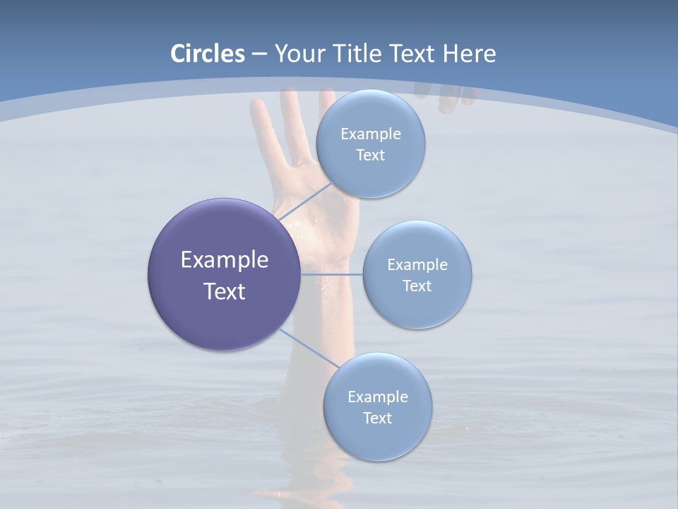 A Hand Reaching Out Of The Water To A Person's Hand PowerPoint Template