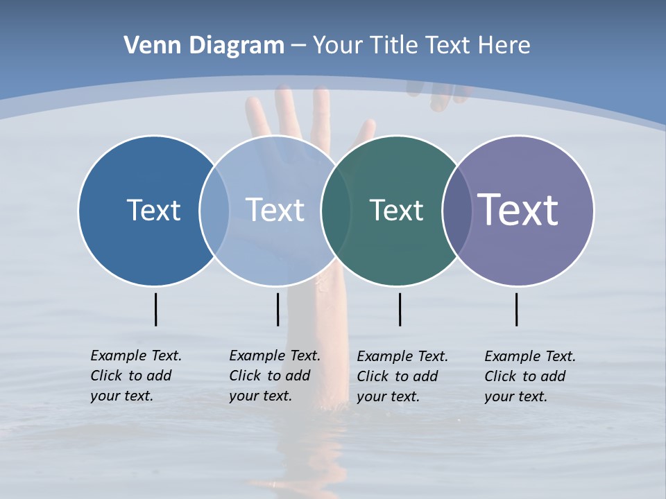 A Hand Reaching Out Of The Water To A Person's Hand PowerPoint Template