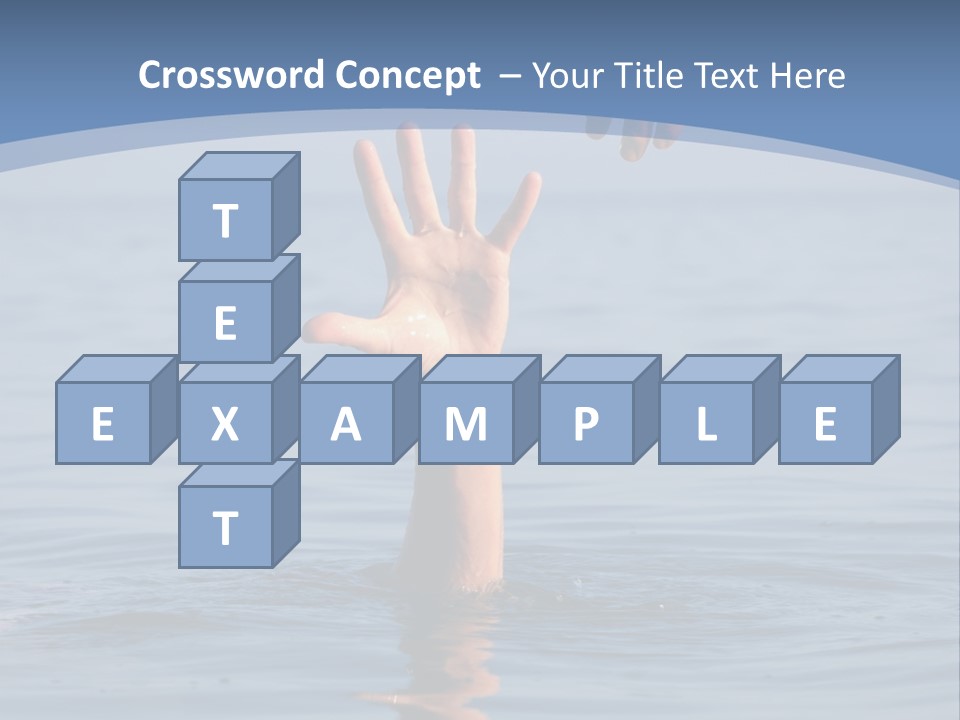 A Hand Reaching Out Of The Water To A Person's Hand PowerPoint Template