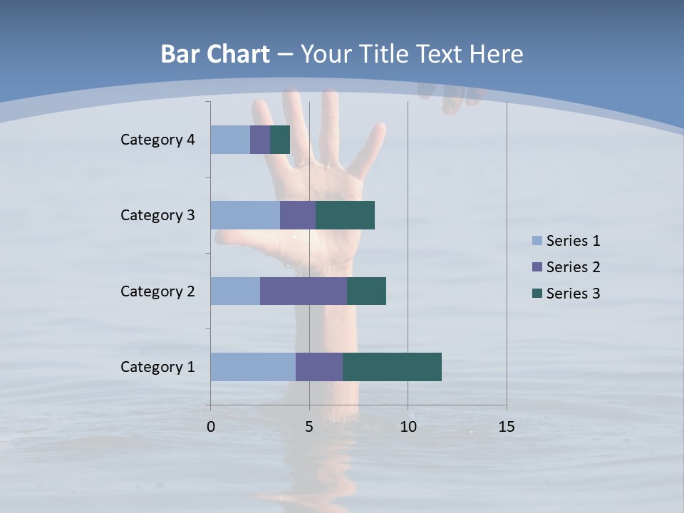 A Hand Reaching Out Of The Water To A Person's Hand PowerPoint Template