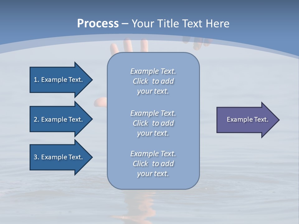 A Hand Reaching Out Of The Water To A Person's Hand PowerPoint Template
