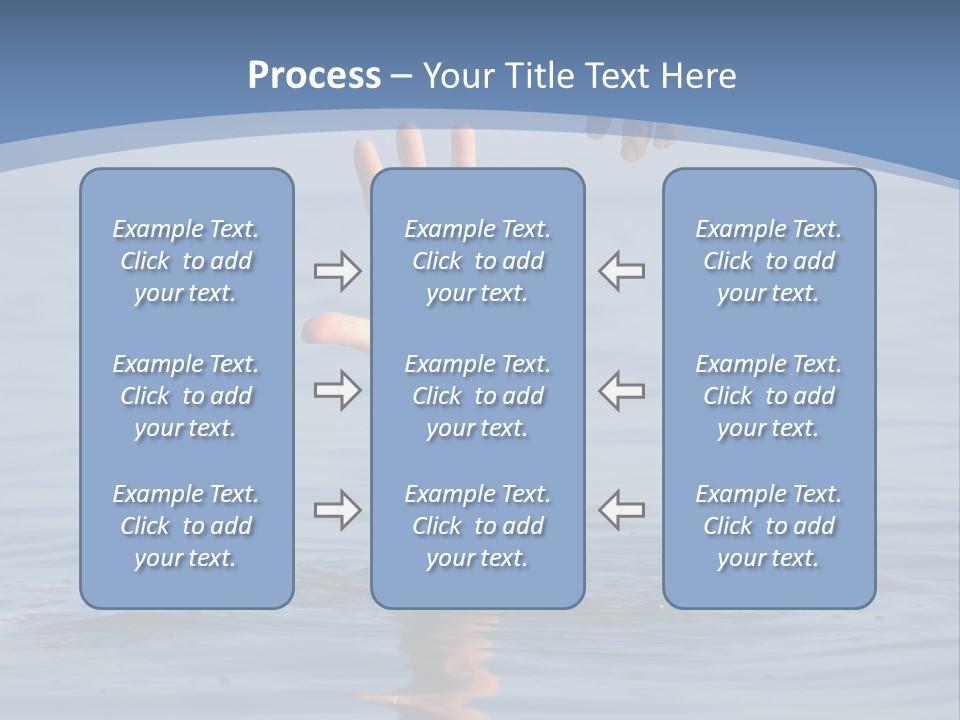 A Hand Reaching Out Of The Water To A Person's Hand PowerPoint Template