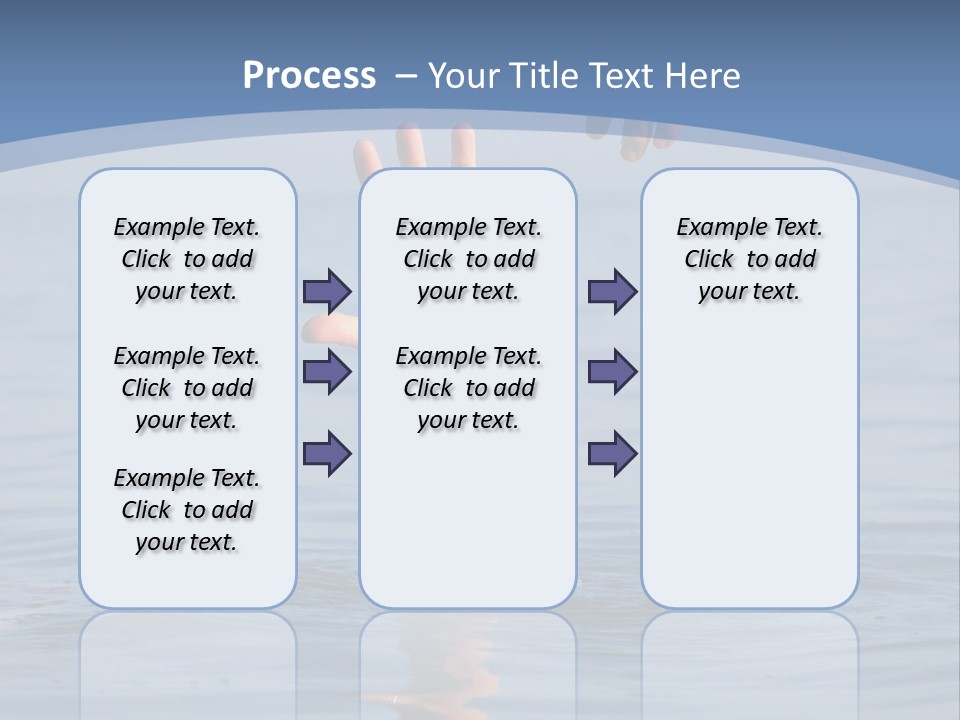 A Hand Reaching Out Of The Water To A Person's Hand PowerPoint Template