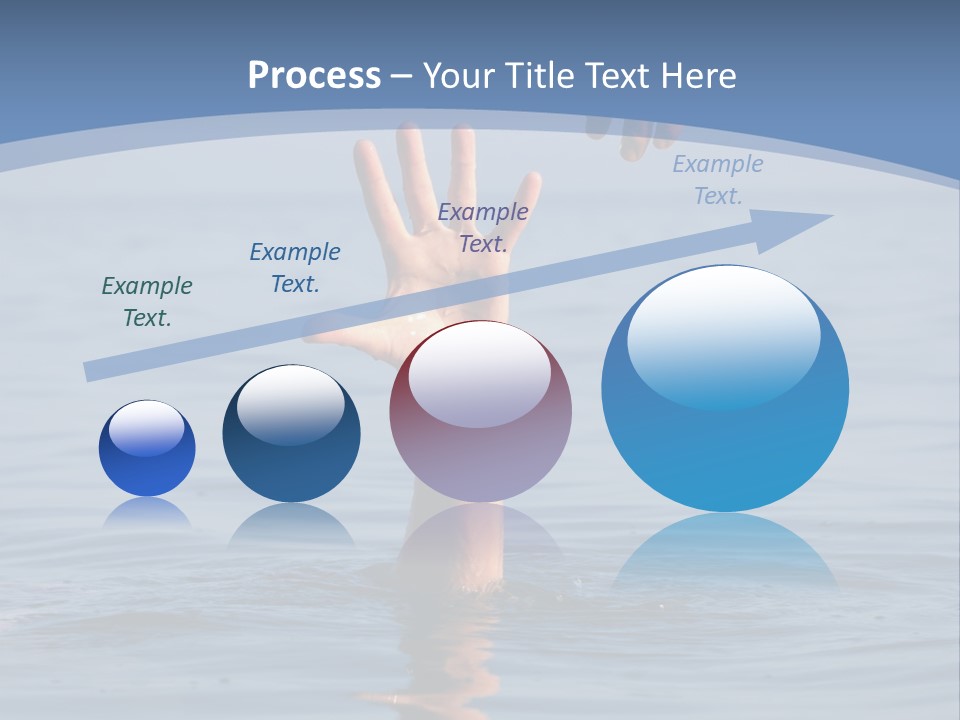A Hand Reaching Out Of The Water To A Person's Hand PowerPoint Template