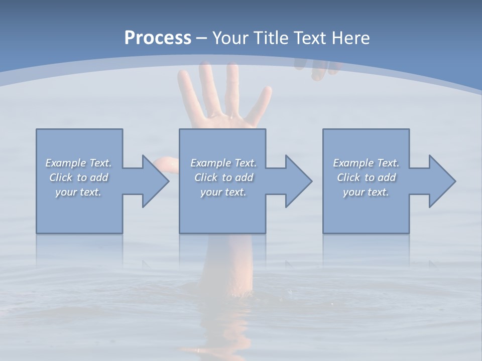 A Hand Reaching Out Of The Water To A Person's Hand PowerPoint Template