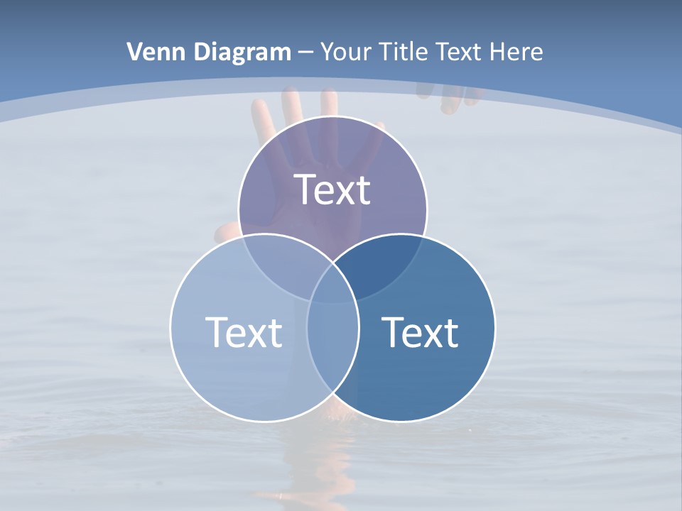 A Hand Reaching Out Of The Water To A Person's Hand PowerPoint Template