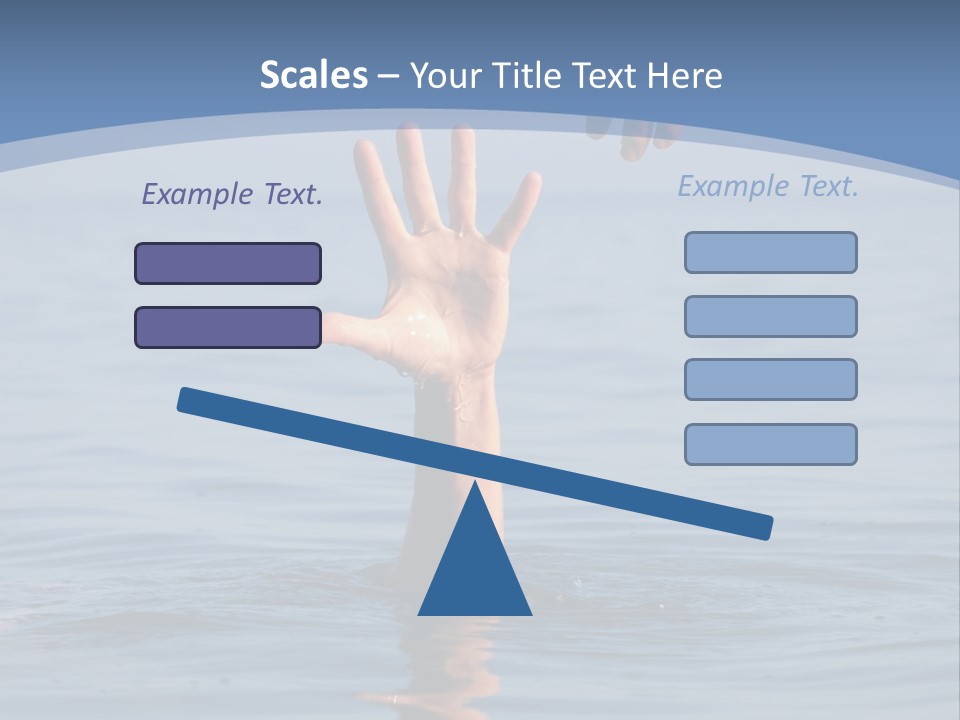 A Hand Reaching Out Of The Water To A Person's Hand PowerPoint Template