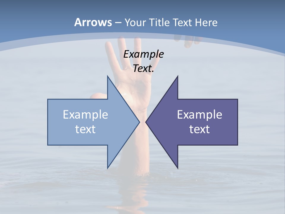A Hand Reaching Out Of The Water To A Person's Hand PowerPoint Template