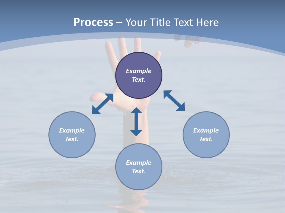 A Hand Reaching Out Of The Water To A Person's Hand PowerPoint Template