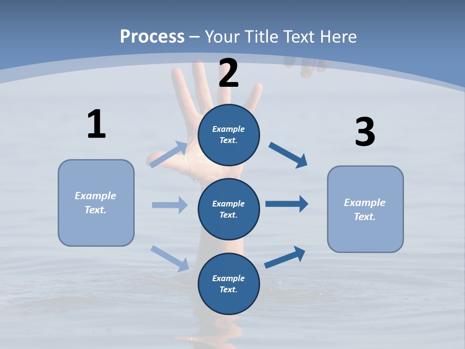 A Hand Reaching Out Of The Water To A Person's Hand PowerPoint Template