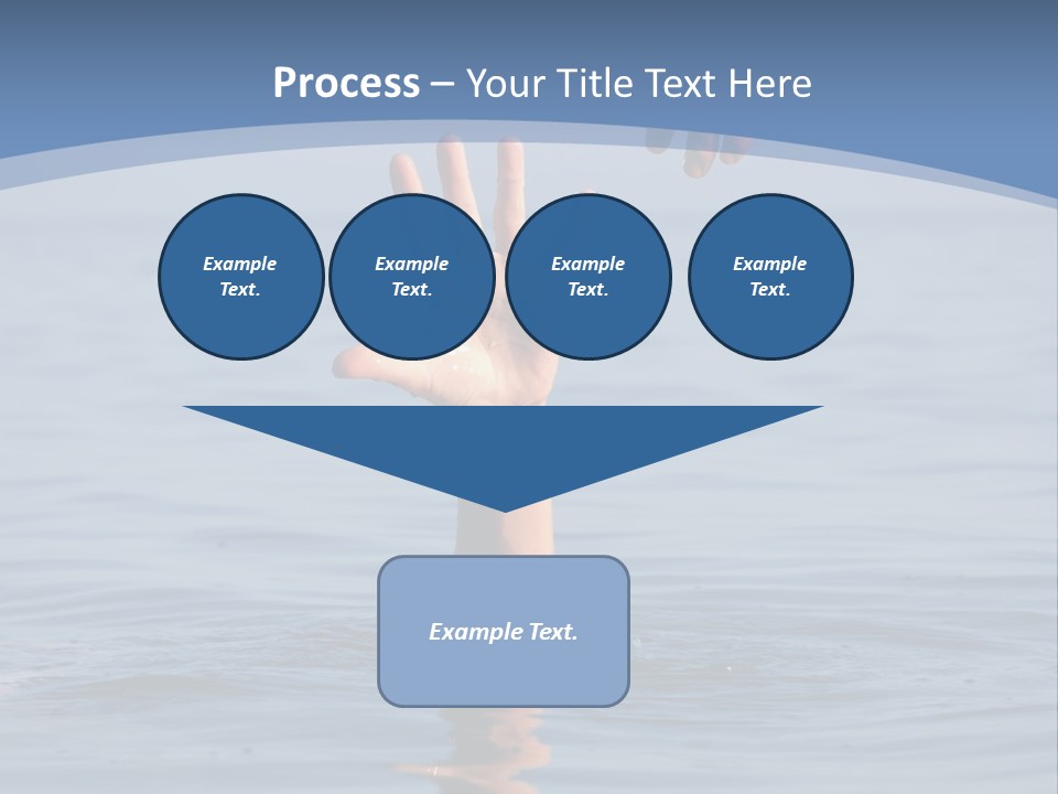 A Hand Reaching Out Of The Water To A Person's Hand PowerPoint Template