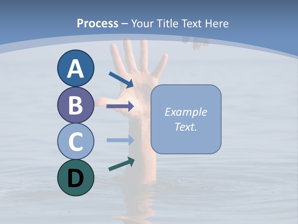 A Hand Reaching Out Of The Water To A Person's Hand PowerPoint Template
