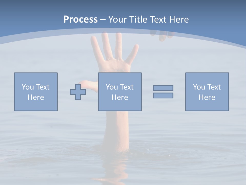 A Hand Reaching Out Of The Water To A Person's Hand PowerPoint Template