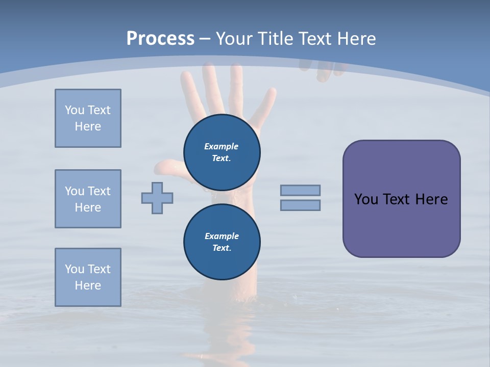 A Hand Reaching Out Of The Water To A Person's Hand PowerPoint Template