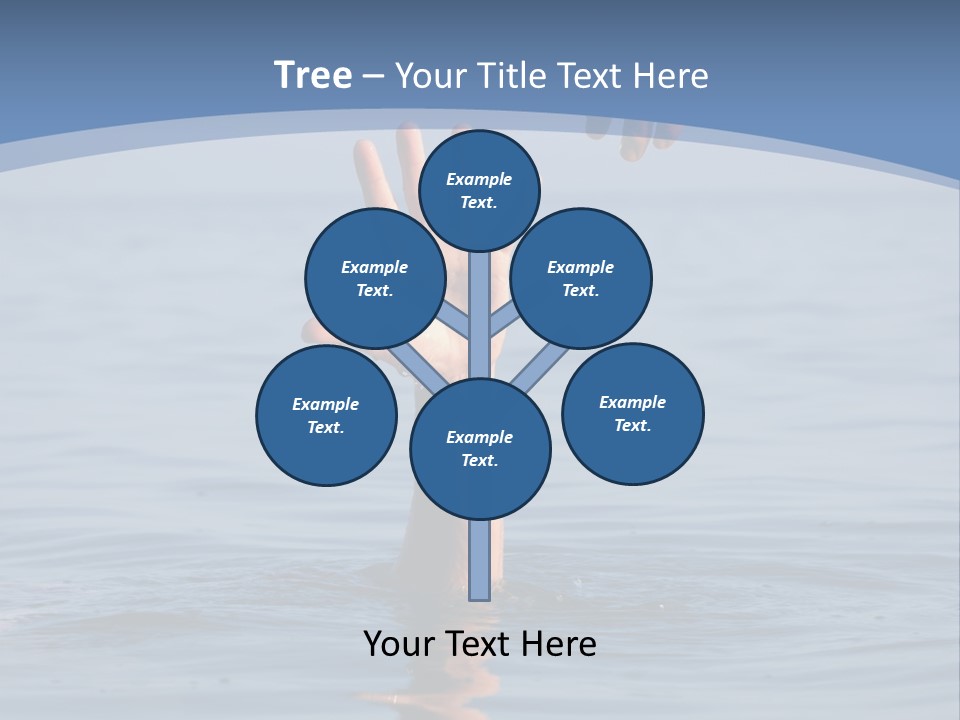 A Hand Reaching Out Of The Water To A Person's Hand PowerPoint Template