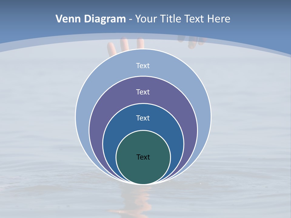 A Hand Reaching Out Of The Water To A Person's Hand PowerPoint Template
