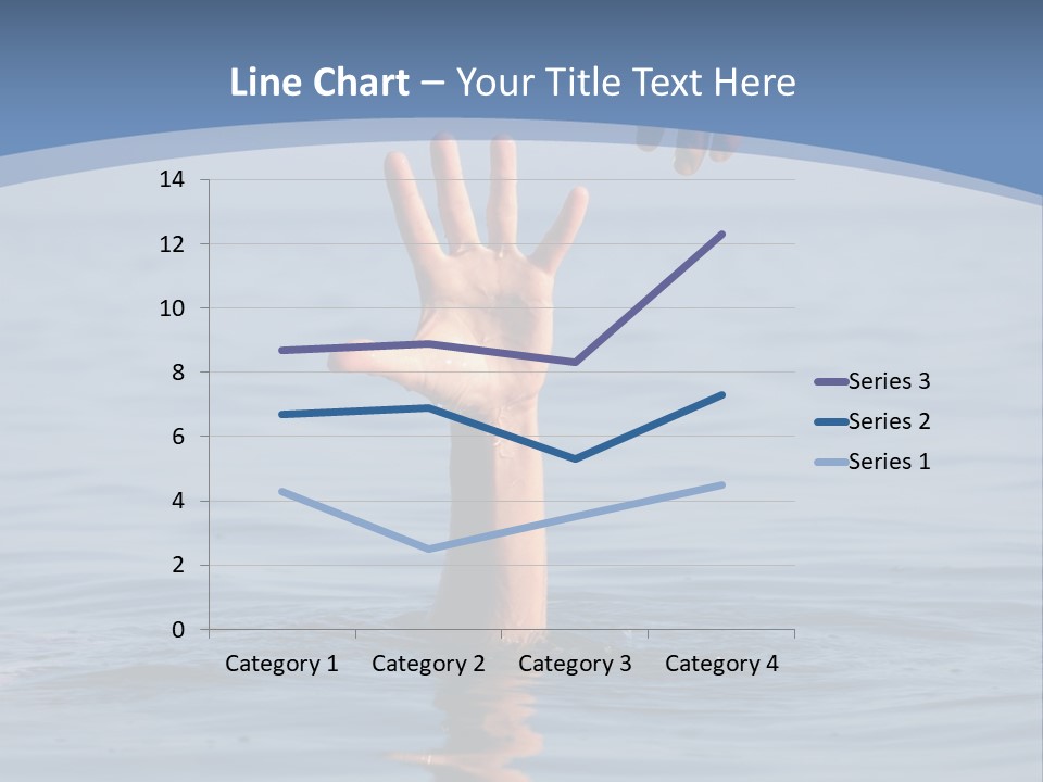 A Hand Reaching Out Of The Water To A Person's Hand PowerPoint Template