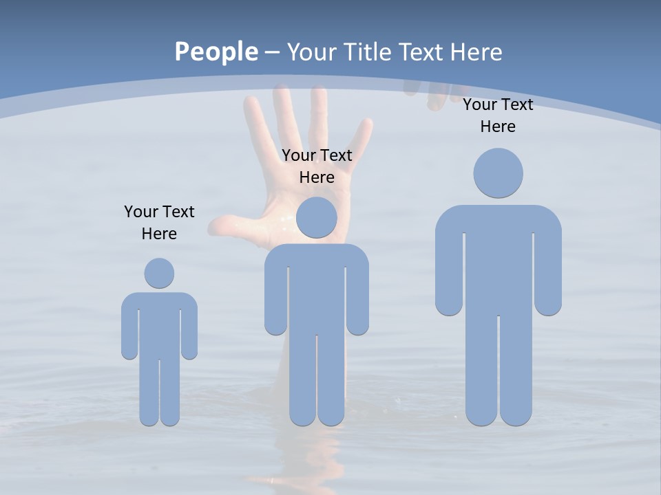 A Hand Reaching Out Of The Water To A Person's Hand PowerPoint Template