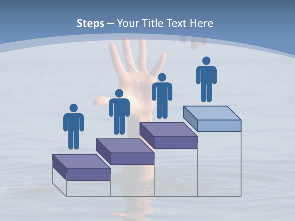 A Hand Reaching Out Of The Water To A Person's Hand PowerPoint Template